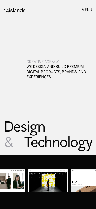 14islands | Creative design & technology agency - mobile