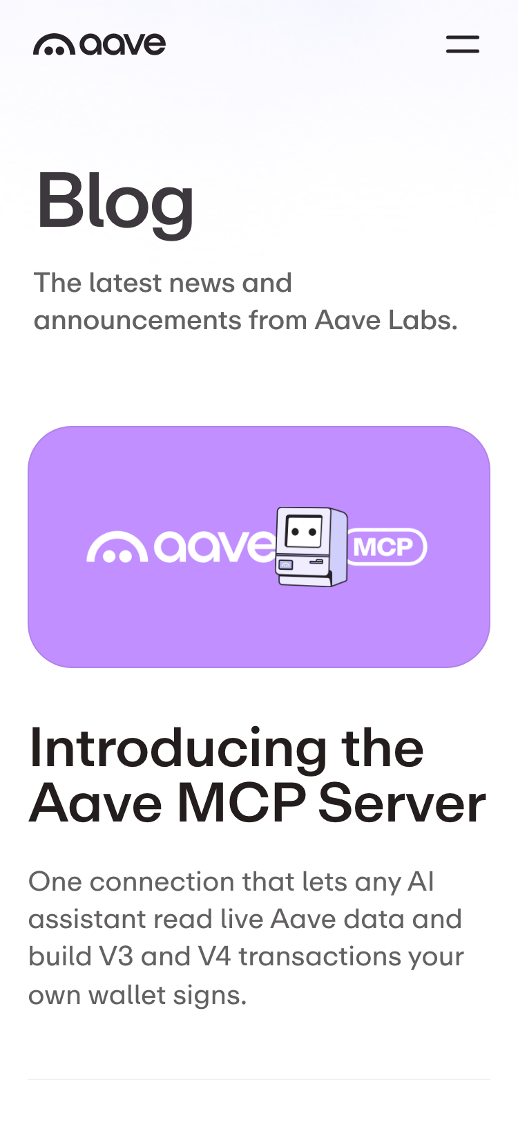 Aave · Blog - mobile