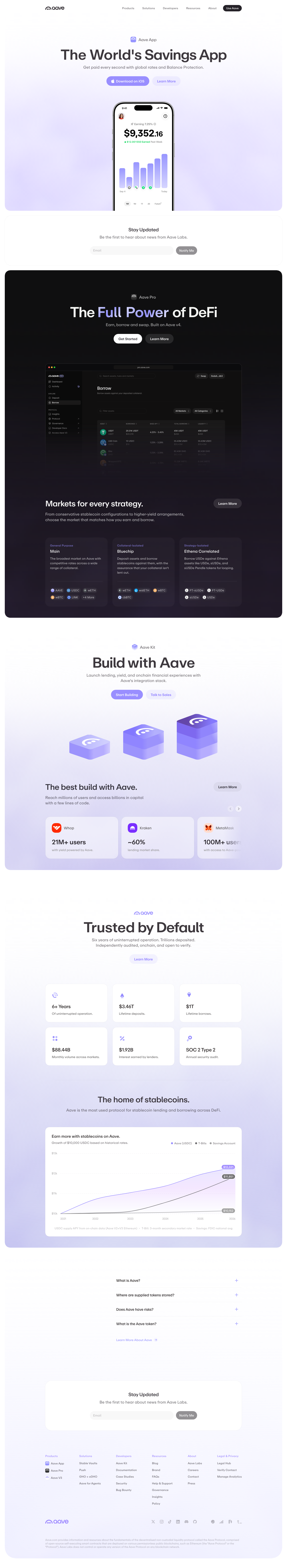 Aave - full page scroll