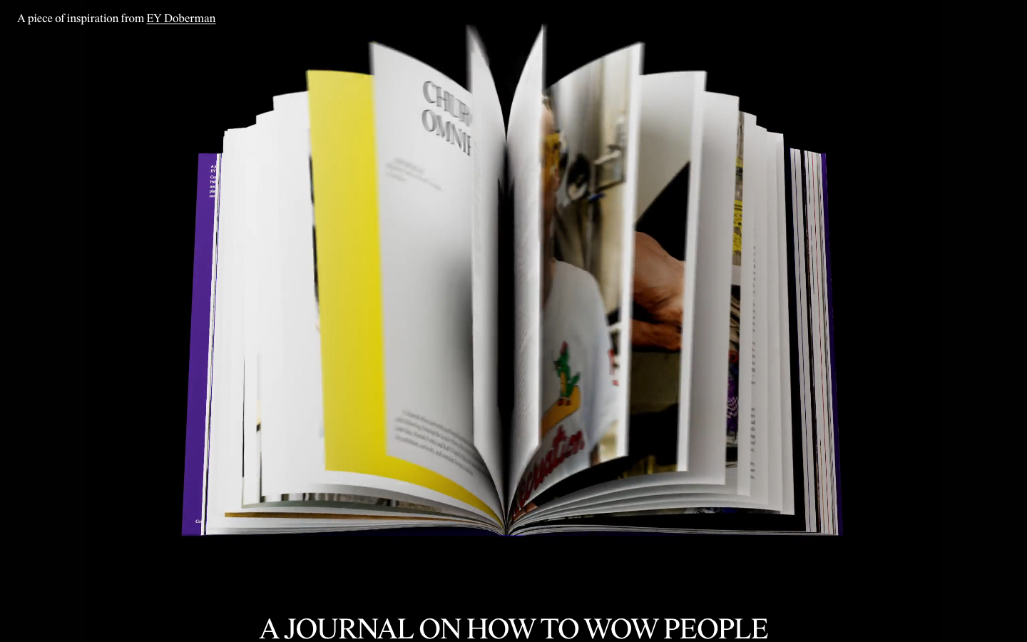 A design, business and everything in between magazine from EY Doberman · editorial, minimalism, media, agency, hero-fullbleed, feature-trio