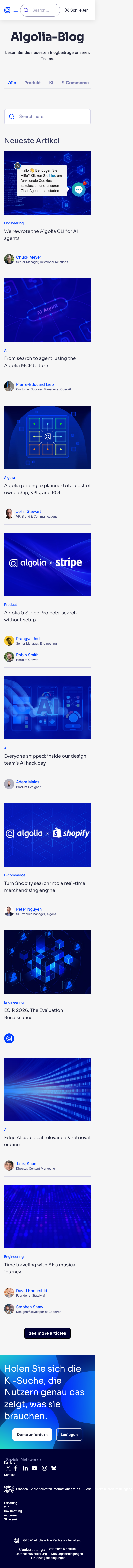 Algolia - mobile full page