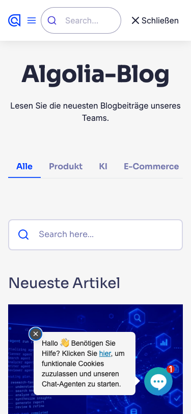 Algolia - mobile