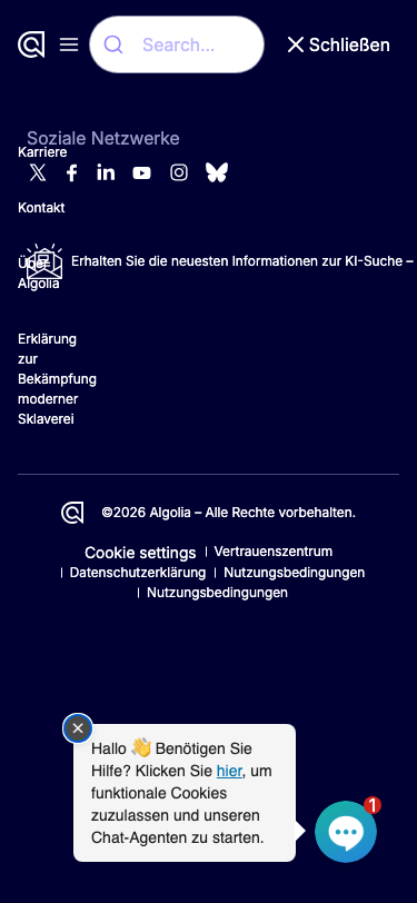 Algolia - mobile