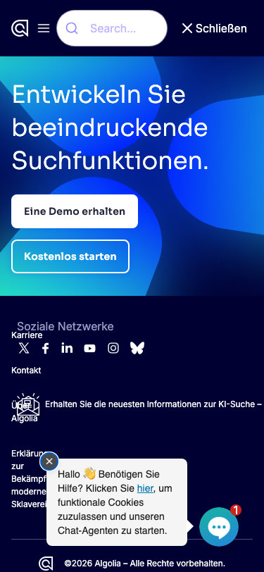Algolia - mobile