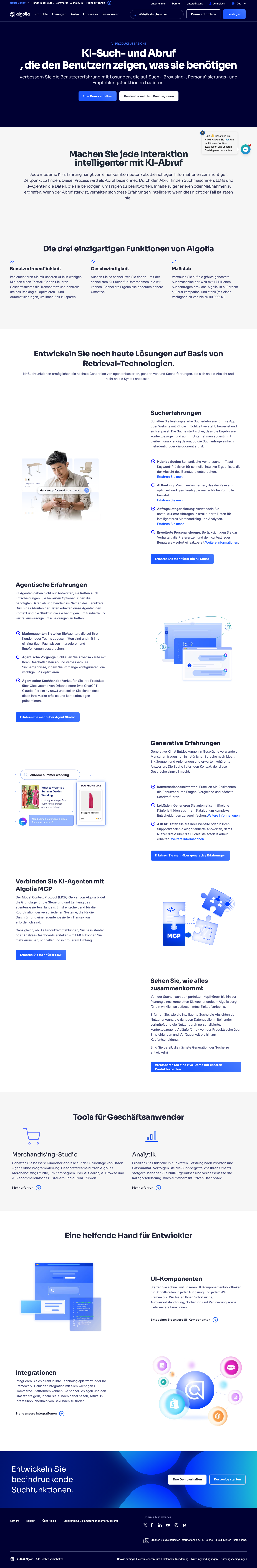 Algolia - full page scroll