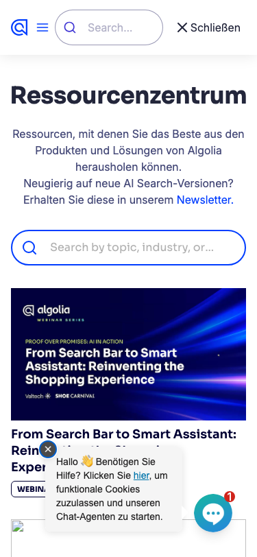 Algolia - mobile