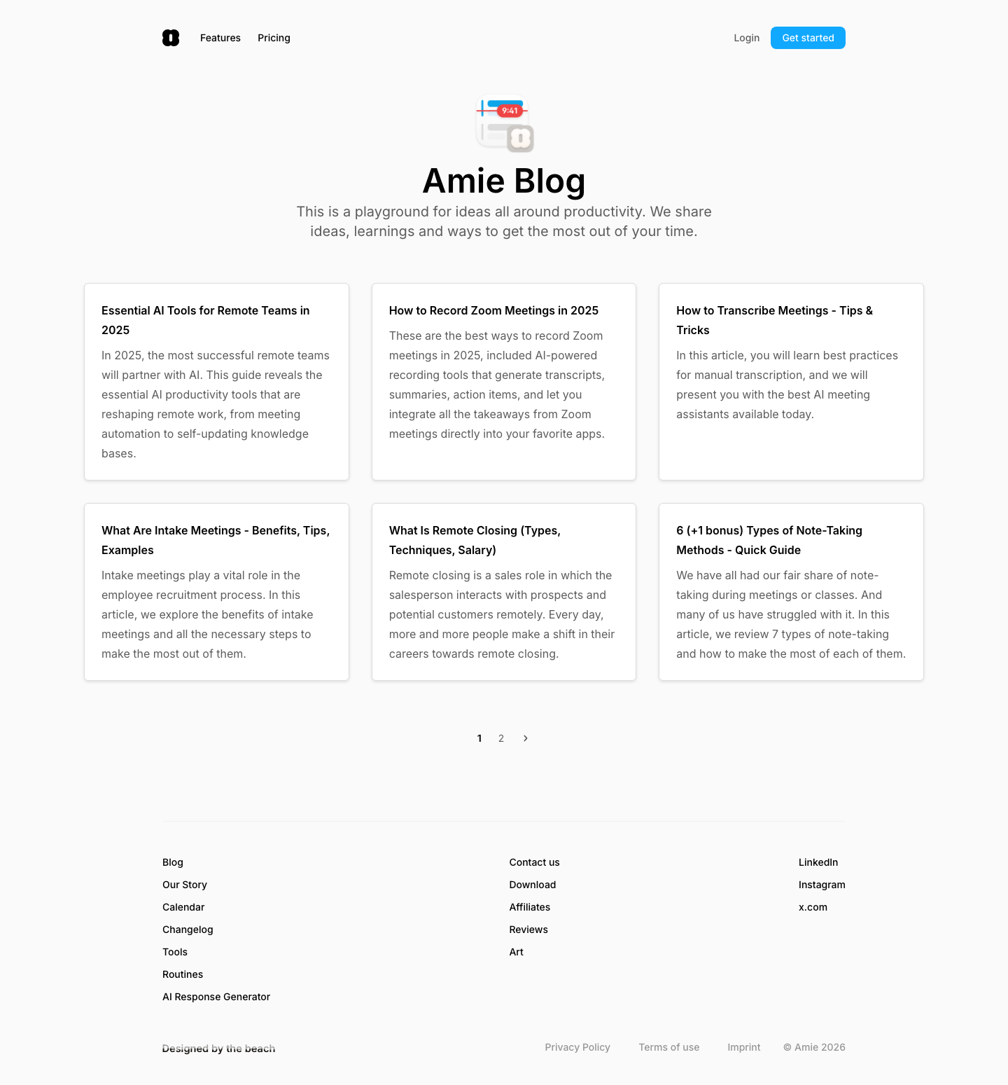 Amie So — Blog - full page scroll