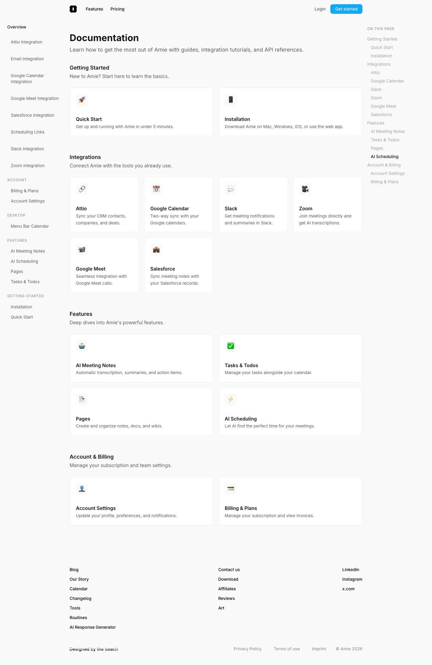 Amie So — Docs - full page scroll