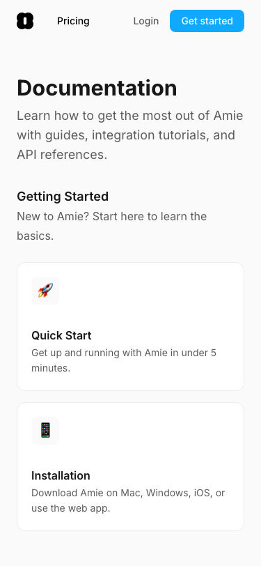 Amie So — Docs - mobile