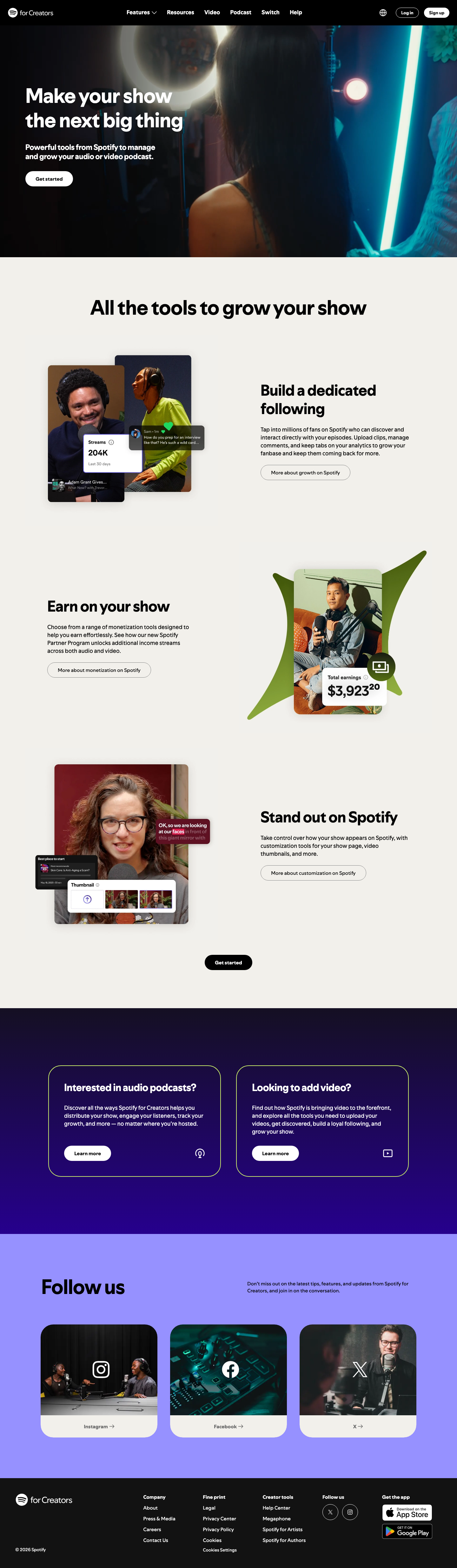 Anchor Fm - full page scroll