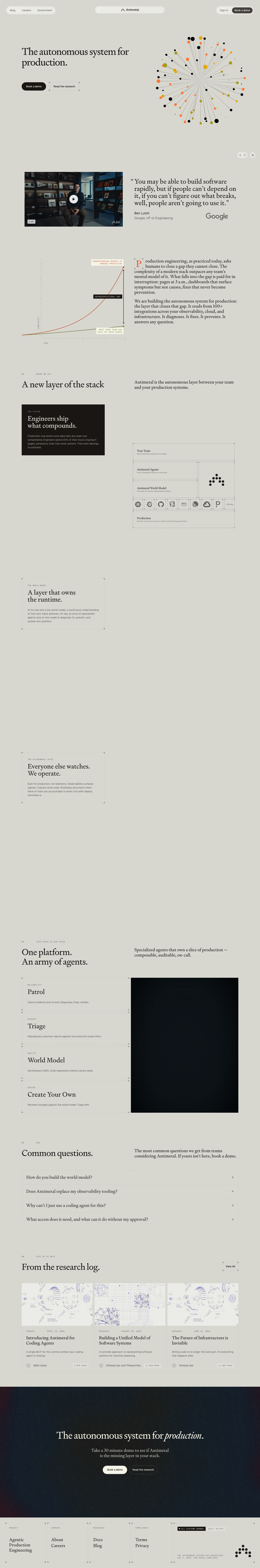 Antimetal - full page scroll