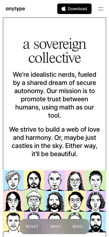 Anytype - mobile full page