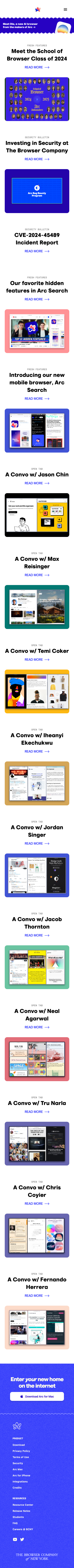 Arc — Blog - mobile full page