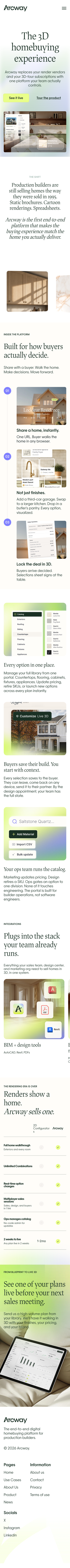 Arcway · Features - mobile full page
