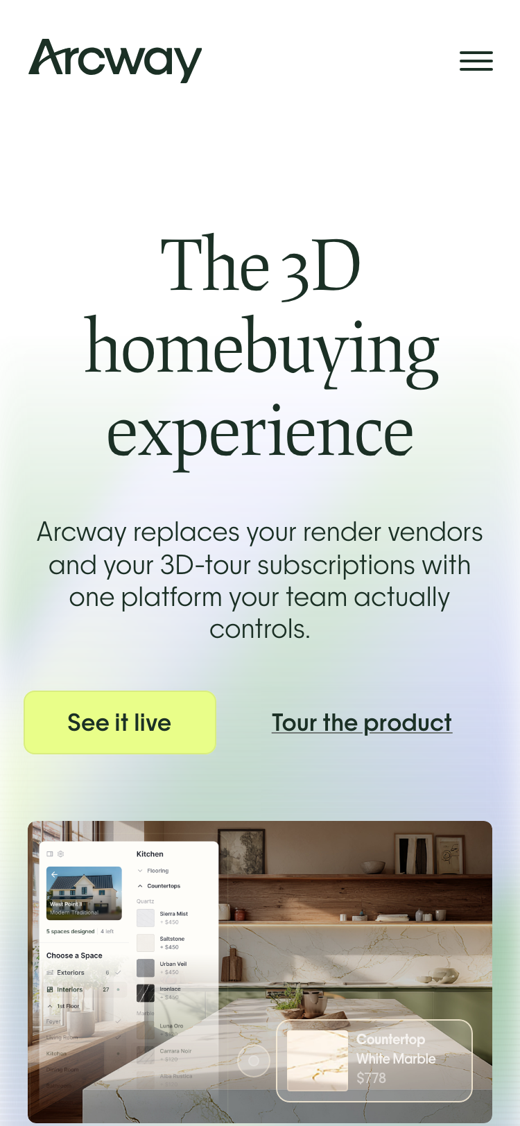 Arcway · Features - mobile