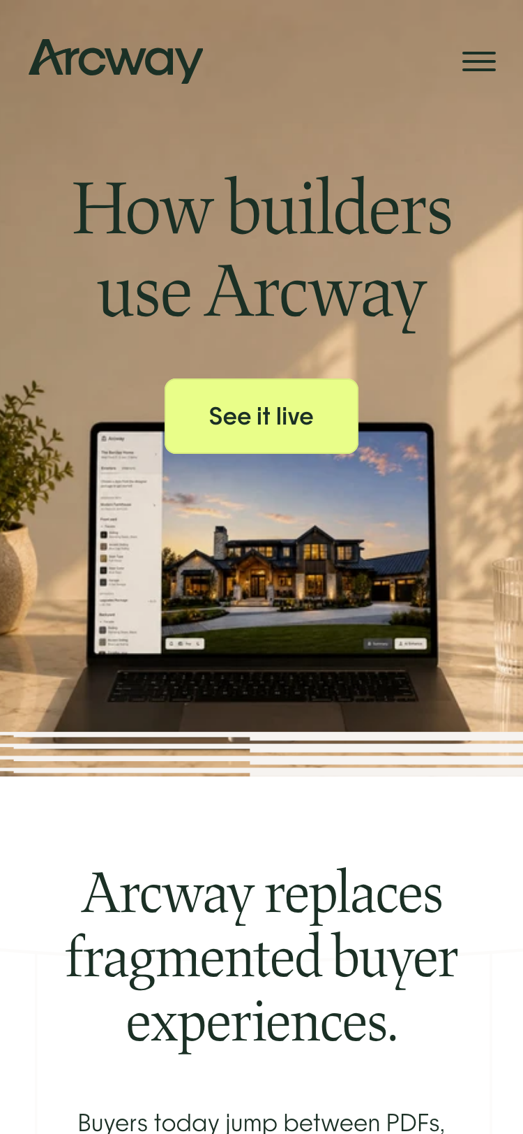 Arcway · Features - mobile