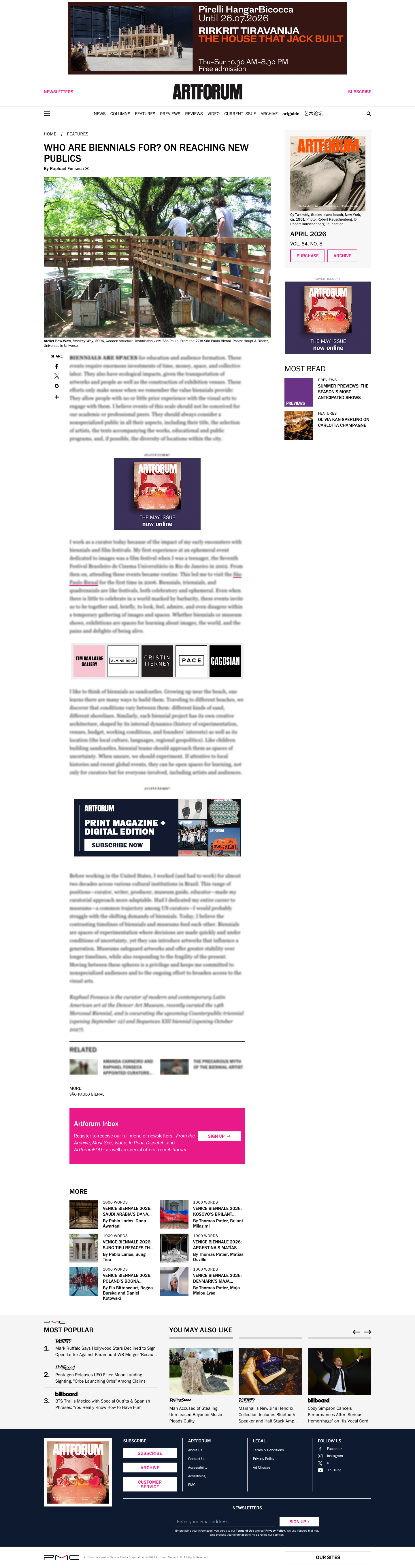 Artforum - full page scroll