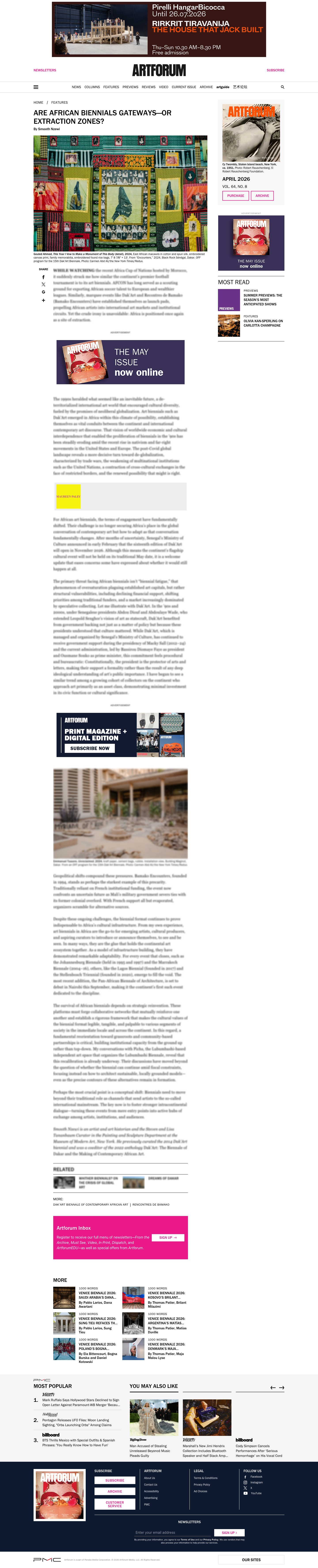 Artforum - full page scroll