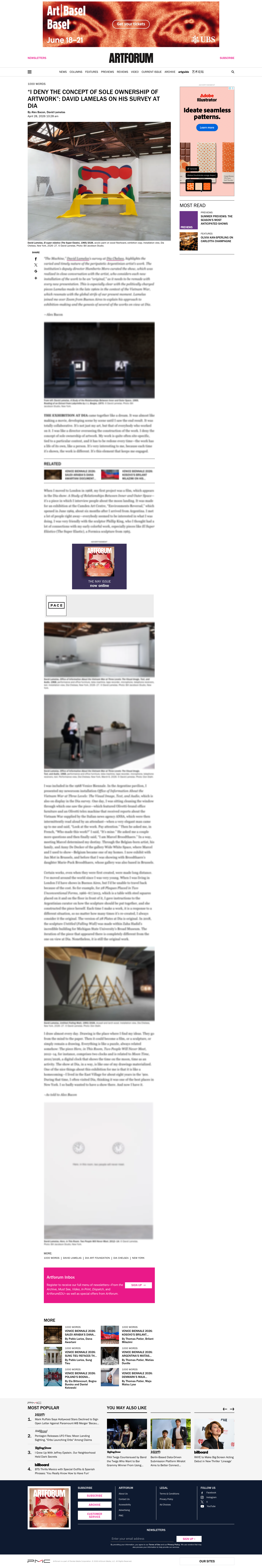 Artforum - full page scroll