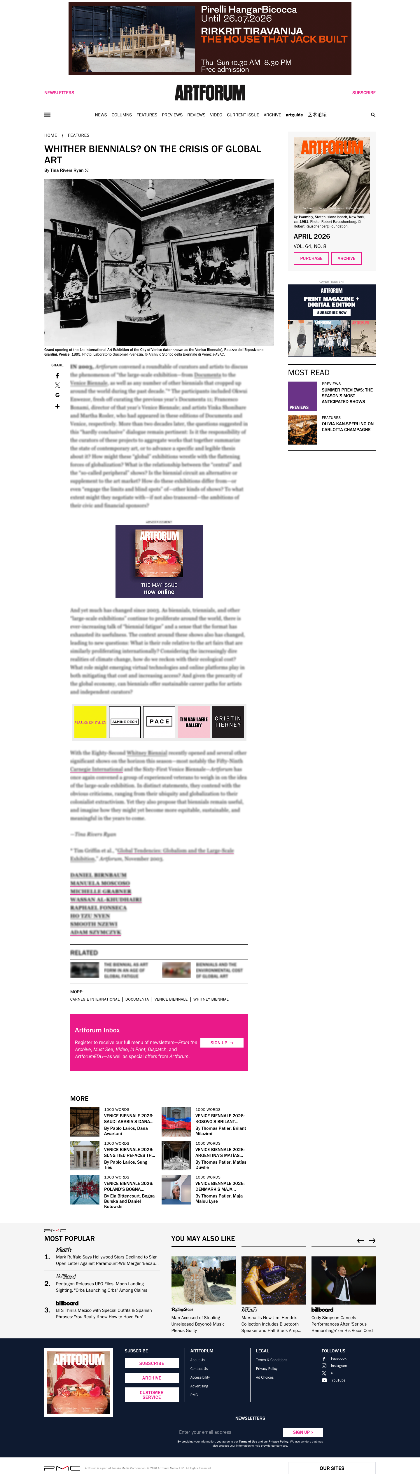 Artforum - full page scroll