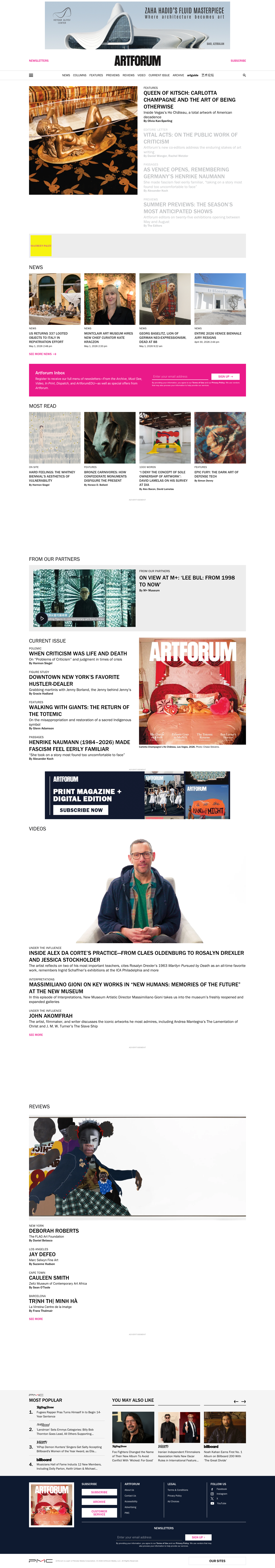 Artforum - full page scroll