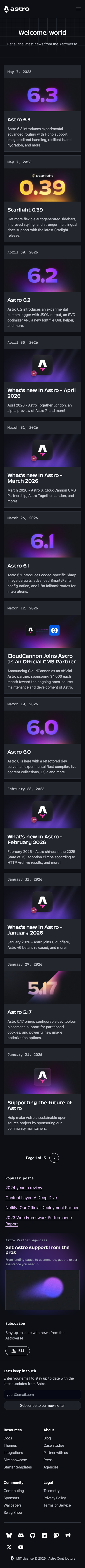 Astro Build — Blog - mobile full page