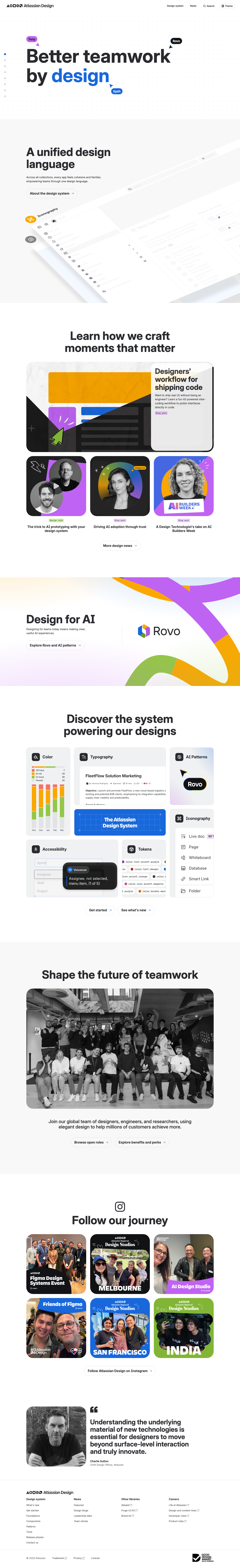 Atlassian - full page scroll