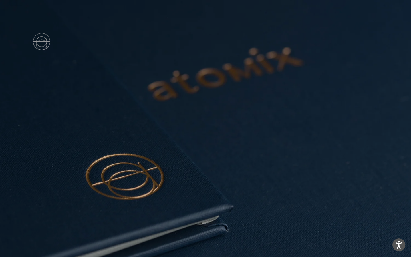 The layout is split, with a dark, patterned background contrasting with clean, sans-serif typography. The overall feel is sophisticated and understated, prioritizing visual texture and a sense of curated elegance. · restaurant website, fine dining design, minimalist hospitality, dark mode restaurant, editorial website, split screen layout, luxury restaurant, modern restaurant design, atelier website, restaurant navigation