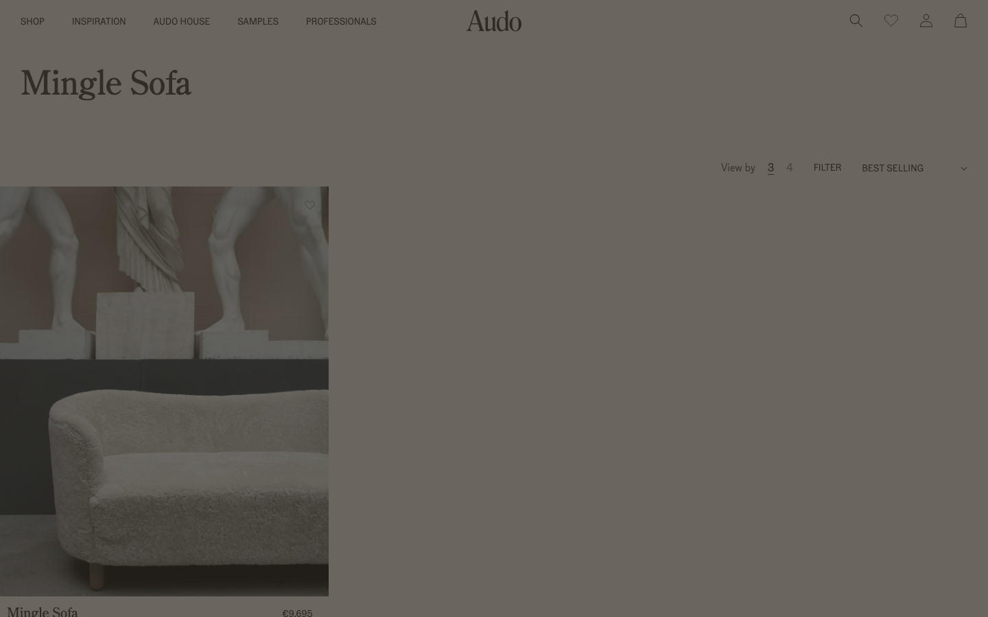 The page uses a full-bleed image to establish a mood, with minimal text overlay. The color palette is muted and earthy, creating a sense of understated elegance. Typography is clean and legible, prioritizing visual impact over extensive information. · minimalist portfolio, soft branding, editorial website, muted color palette, fullbleed image, calm aesthetic, studio website, clean typography, decade retrospective, audocph