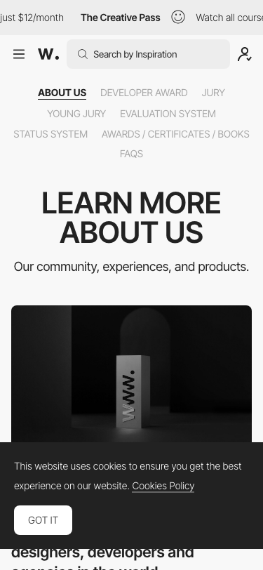 Awwwards - mobile