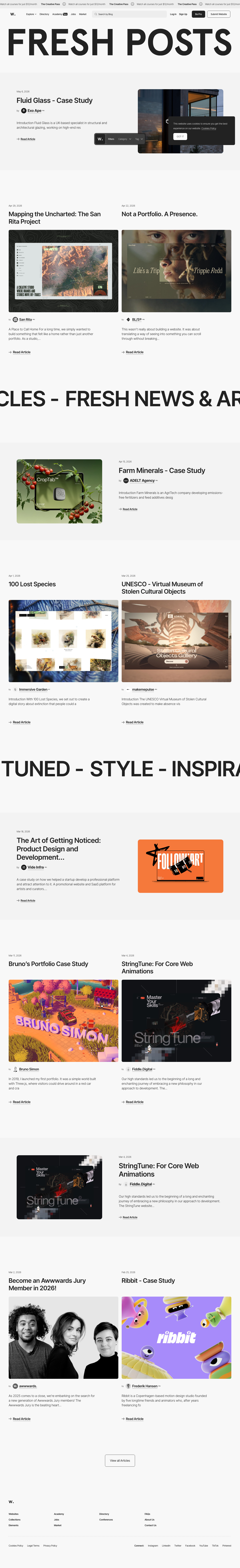Awwwards — Blog - full page scroll