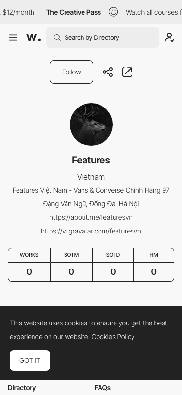 Awwwards — Features - mobile