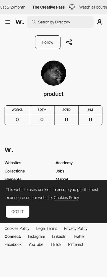 Awwwards — Features - mobile full page