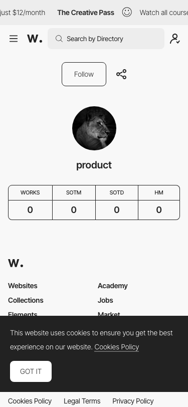 Awwwards — Features - mobile
