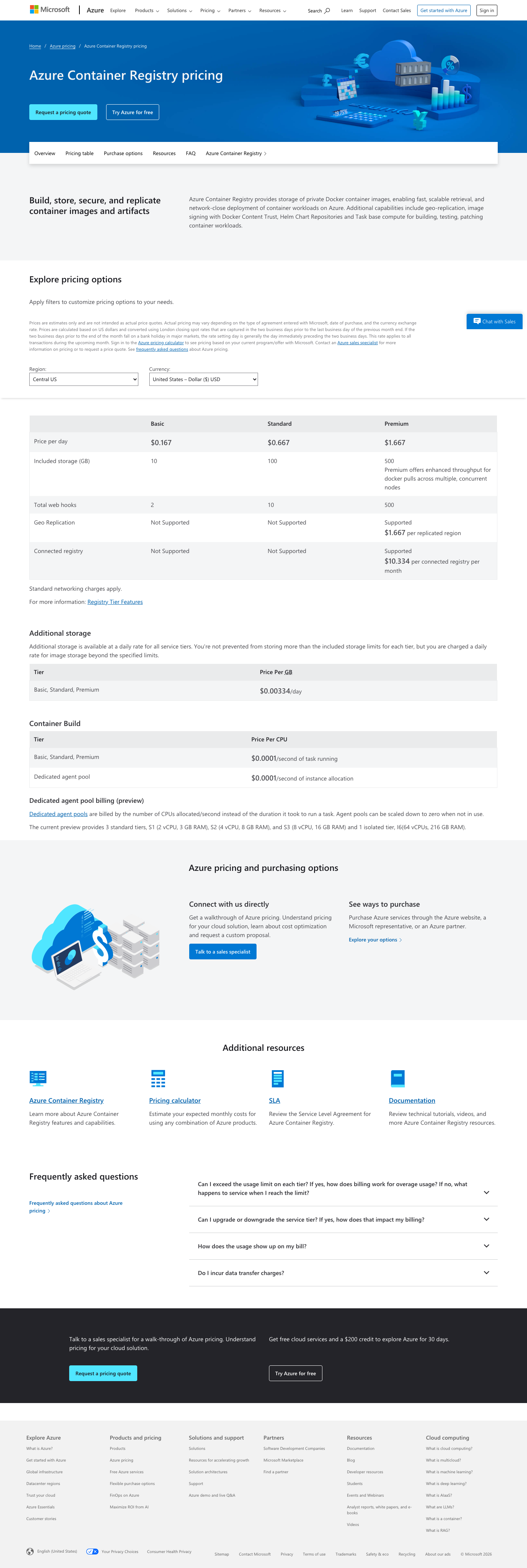 Azure Microsoft - full page scroll