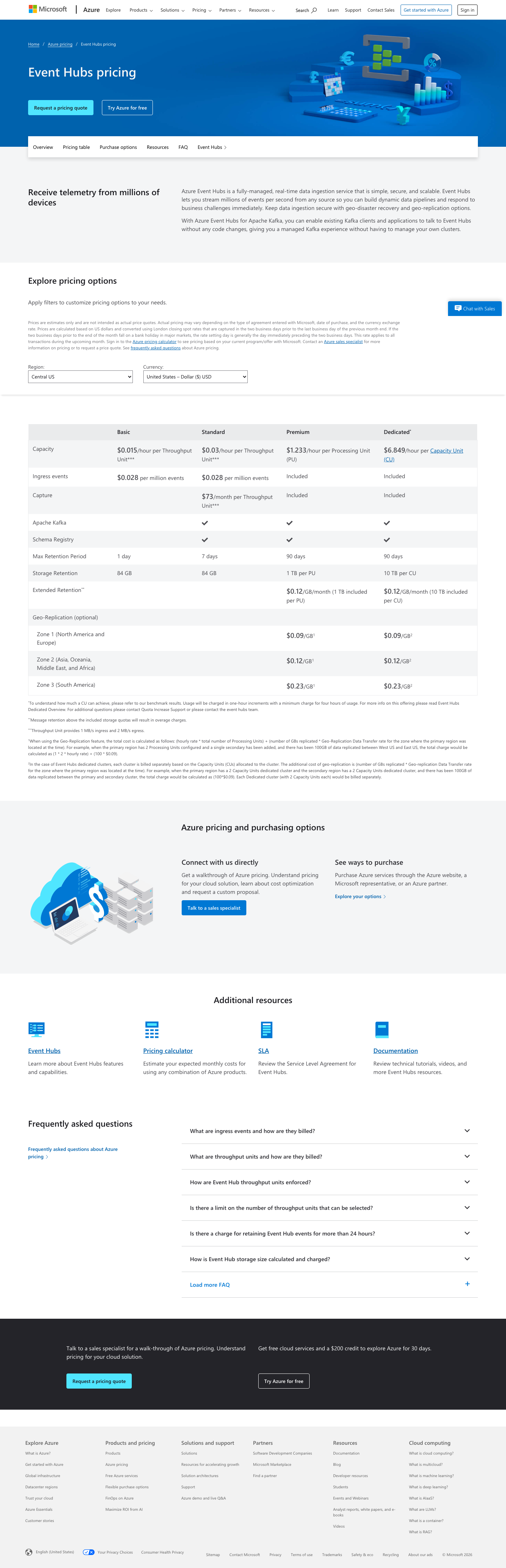 Azure Microsoft - full page scroll