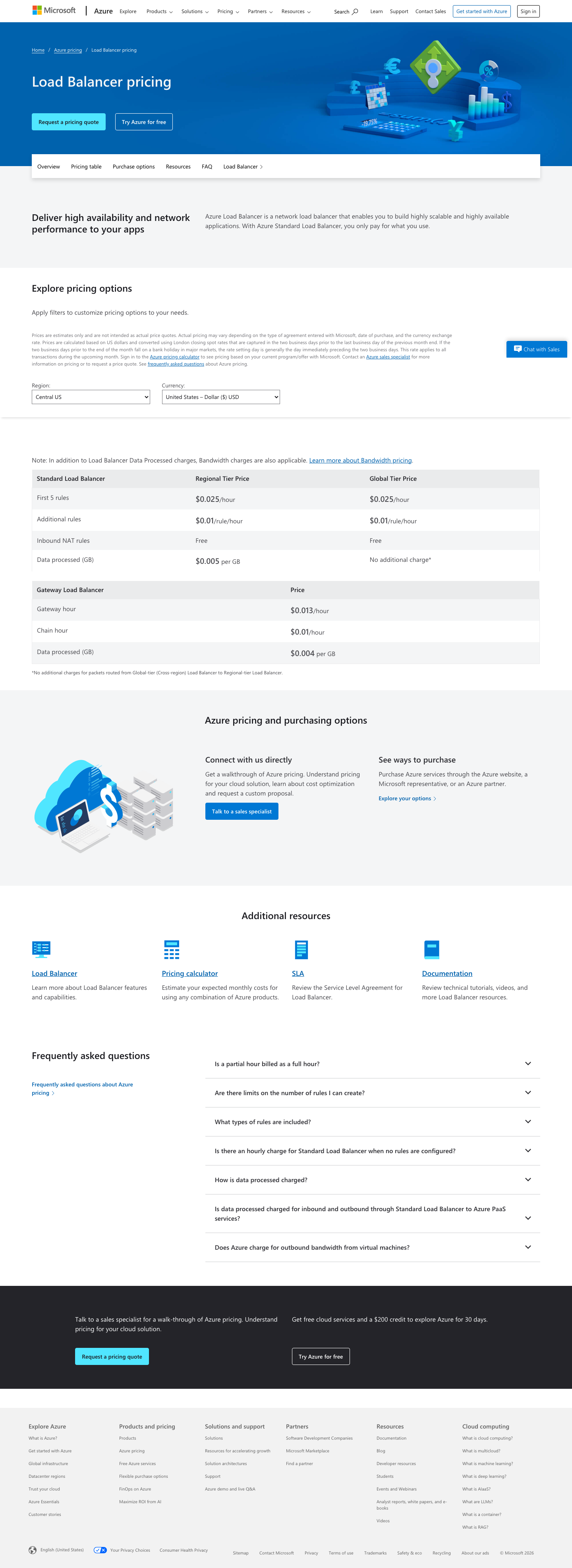Azure Microsoft - full page scroll
