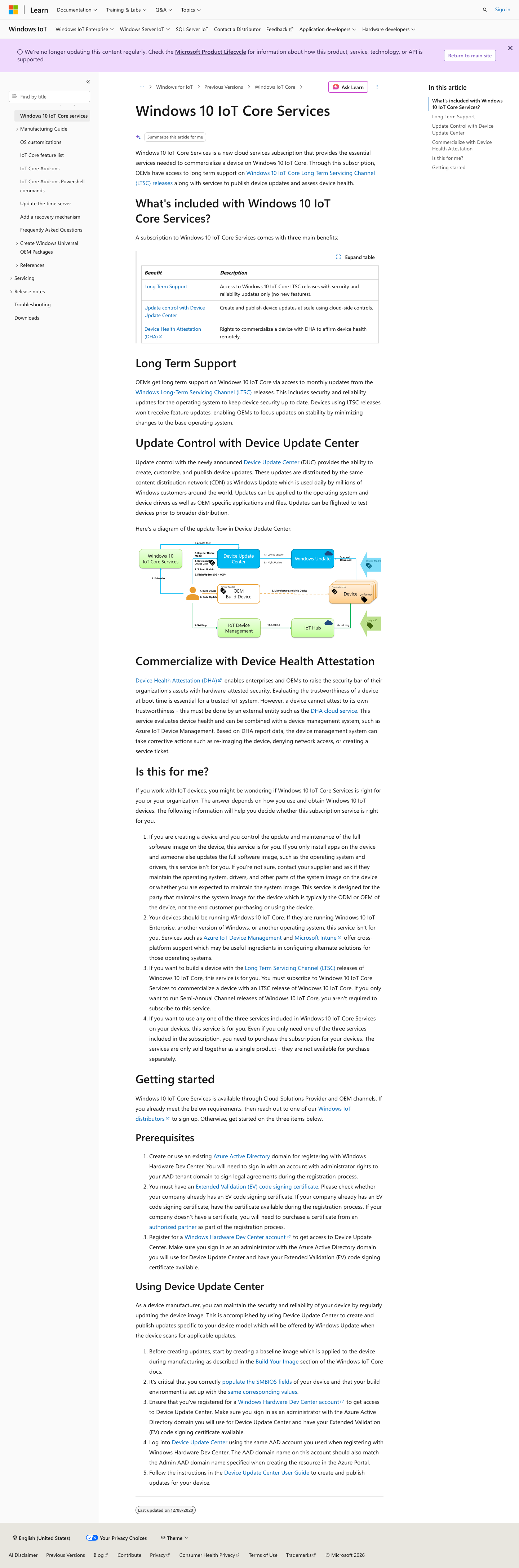 Azure Microsoft - full page scroll