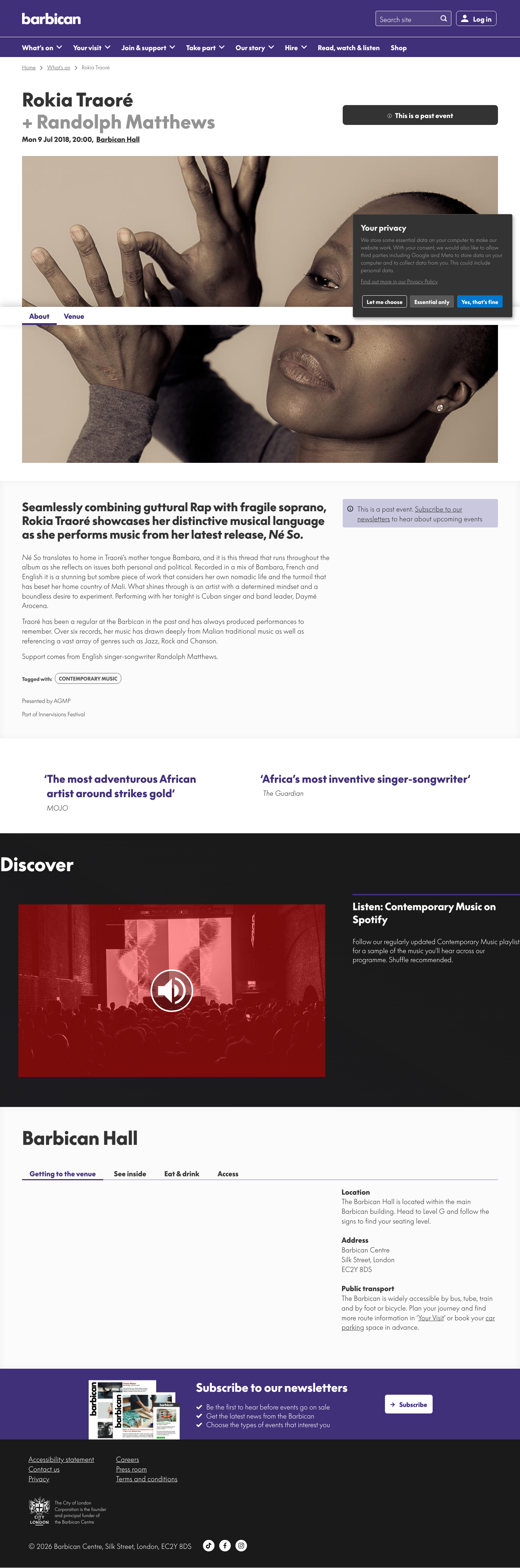 Barbican Org Uk - full page scroll