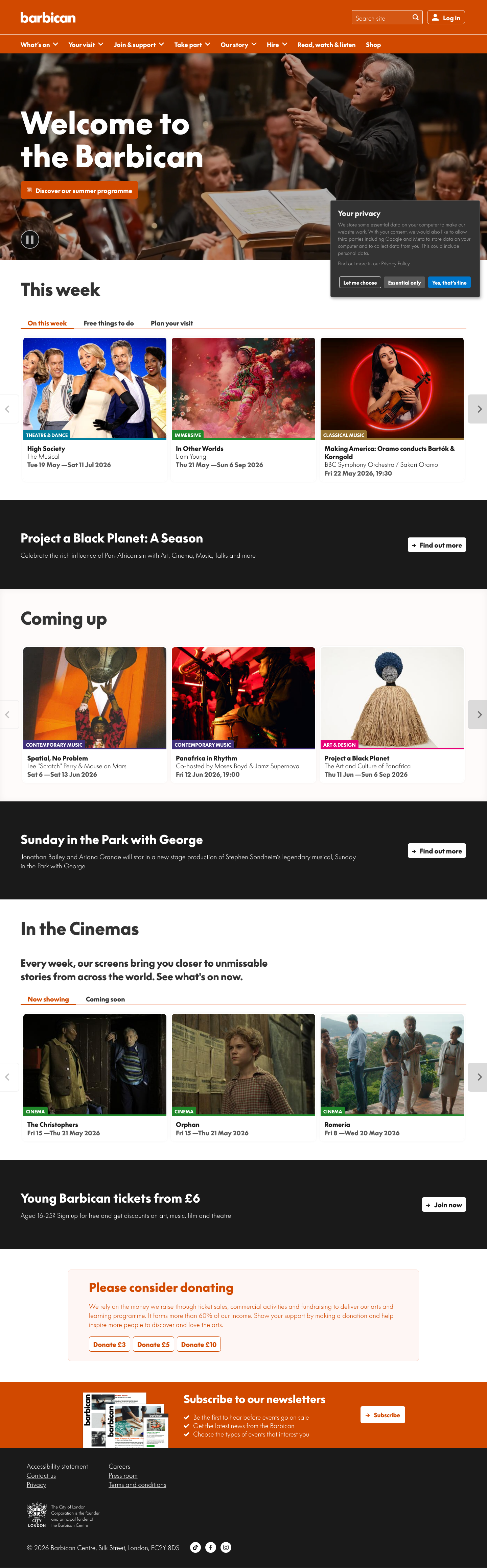 Barbican Org Uk - full page scroll
