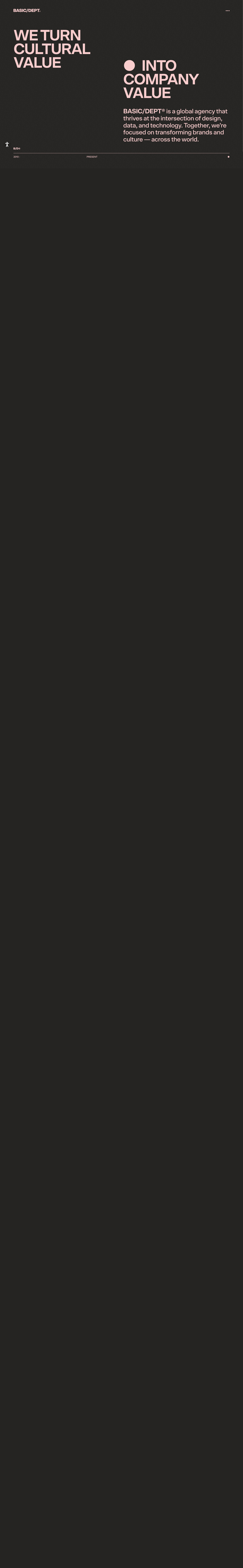 Basicagency — About - full page scroll