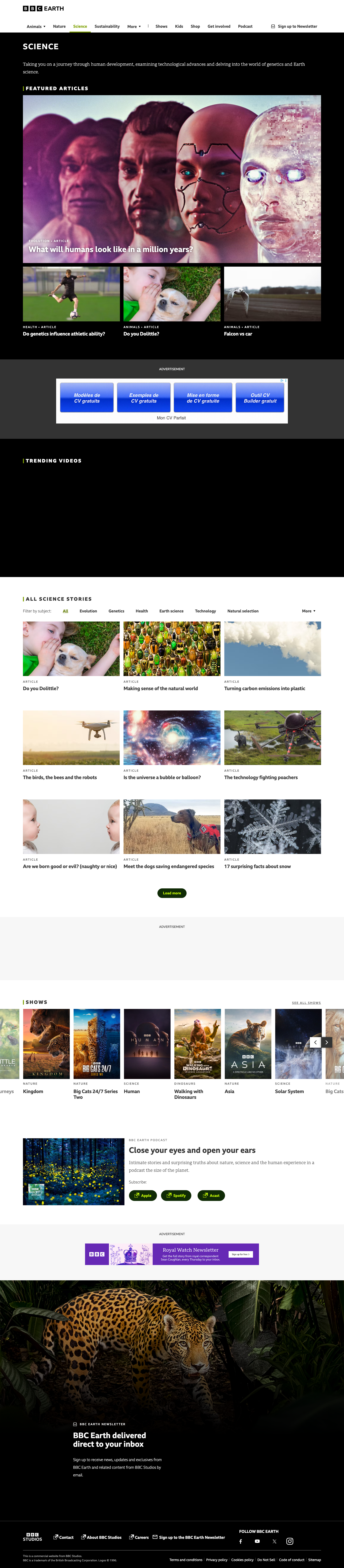 Bbcearth - full page scroll