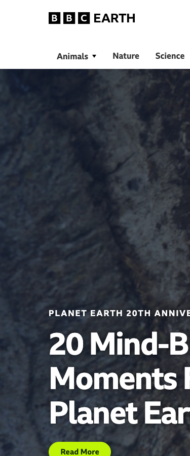 Bbcearth - mobile full page