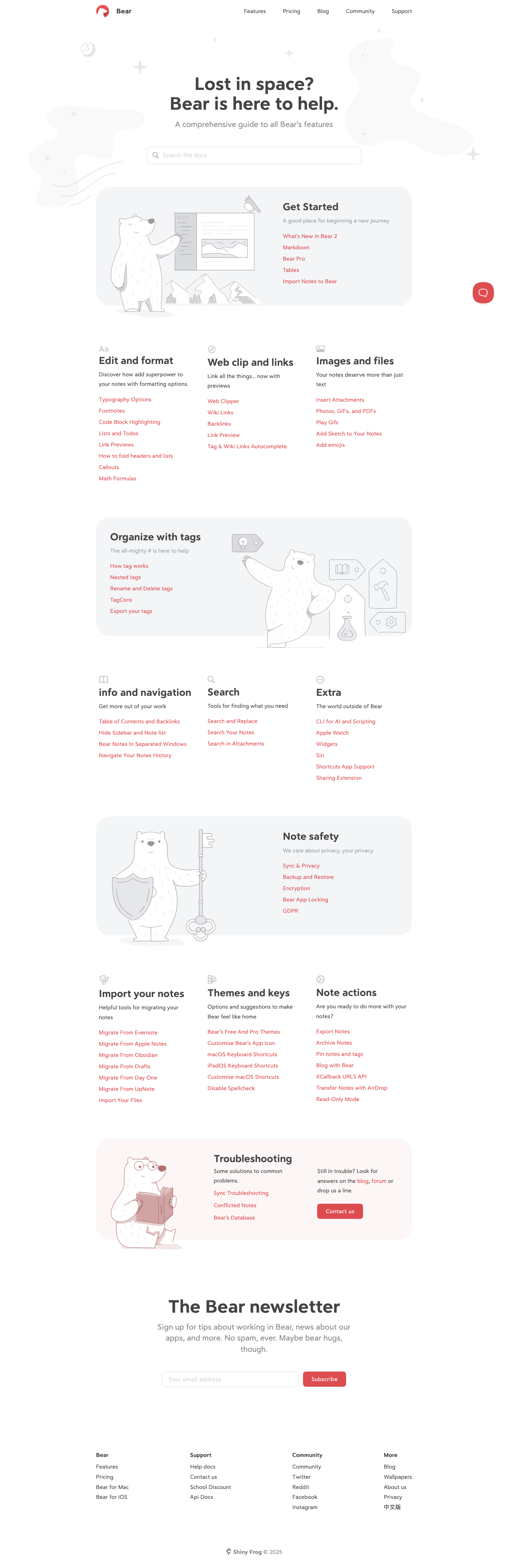 Bear - full page scroll
