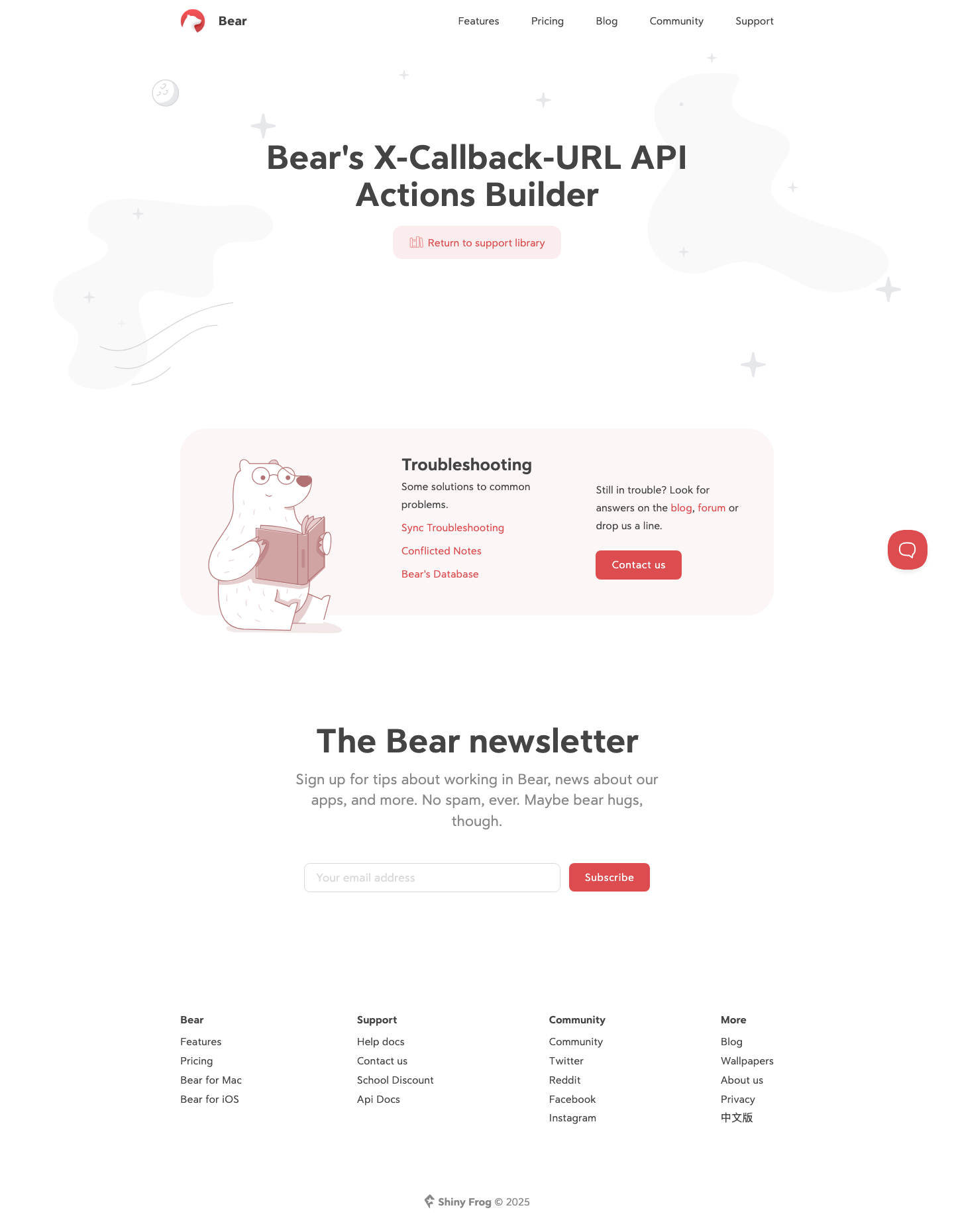 Bear - full page scroll