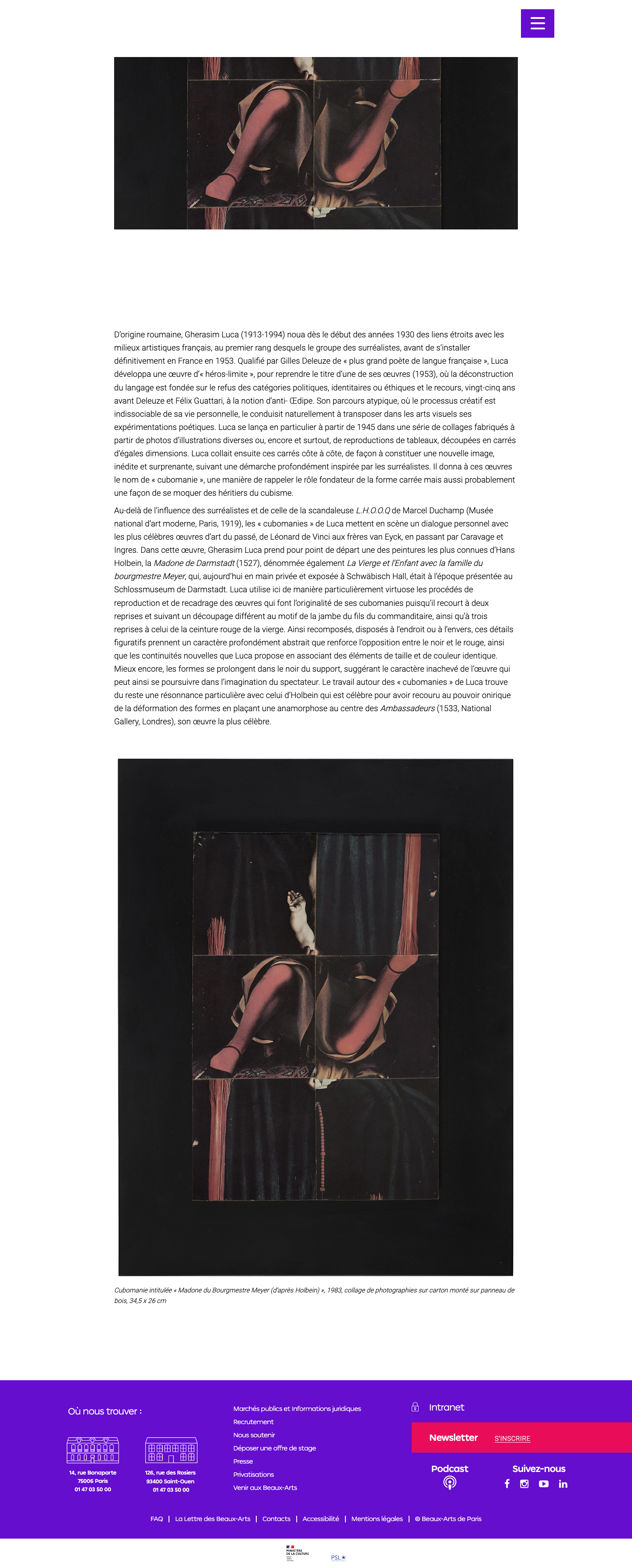 Beauxartsparis Fr - full page scroll