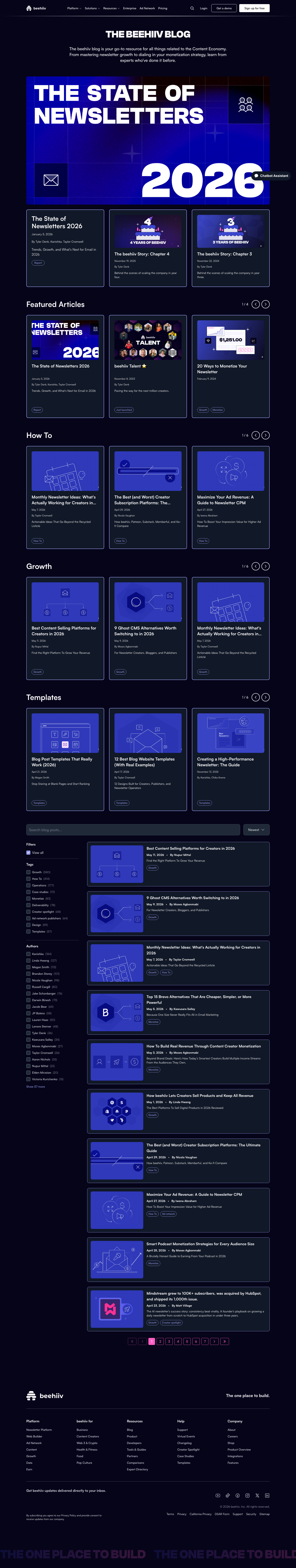 Beehiiv — Blog - full page scroll