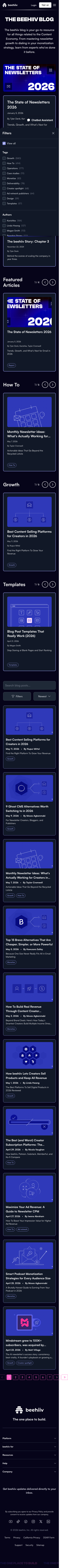 Beehiiv — Blog - mobile full page
