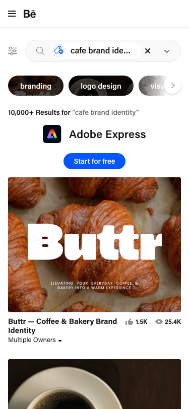 Behance - mobile