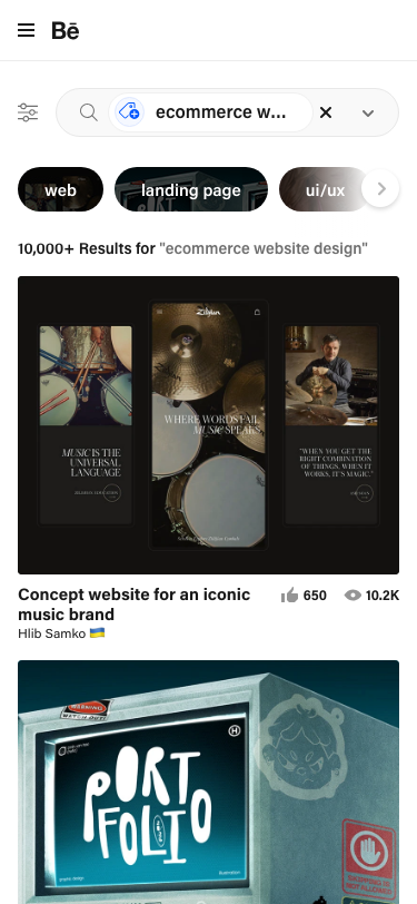 Behance - mobile